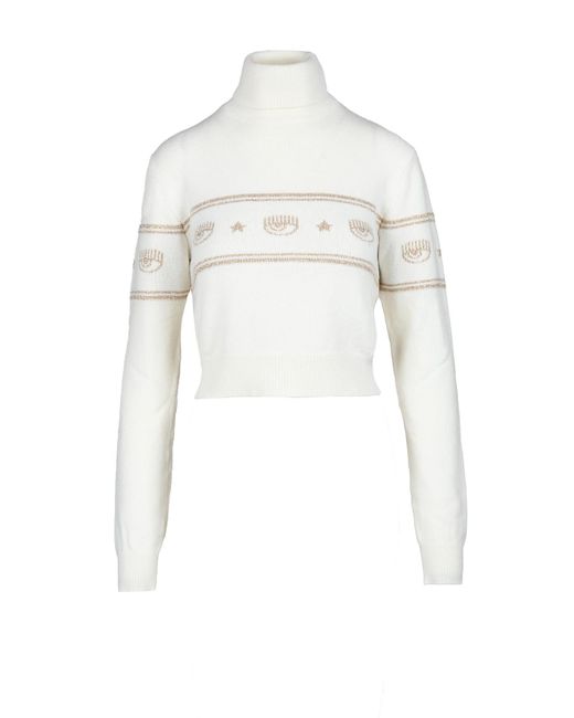 Chiara Ferragni Pulls White Sweater