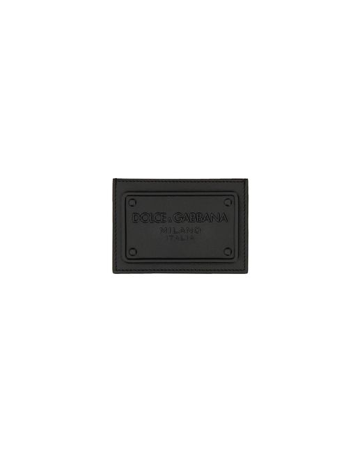 Dolce & Gabbana Sacs Homme Leather Card Holder With Logo