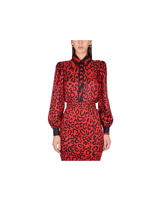 Dolce & Gabbana Chemises Leopard And Zebra Print Shirt
