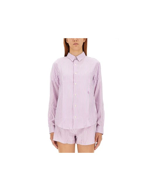 Sporty & Rich Chemises Shirt With Stripe Pattern