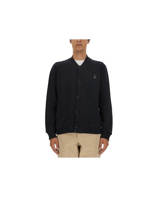 Paul Smith Manteaux Vestes Bomber Jacket With Logo Embroidery