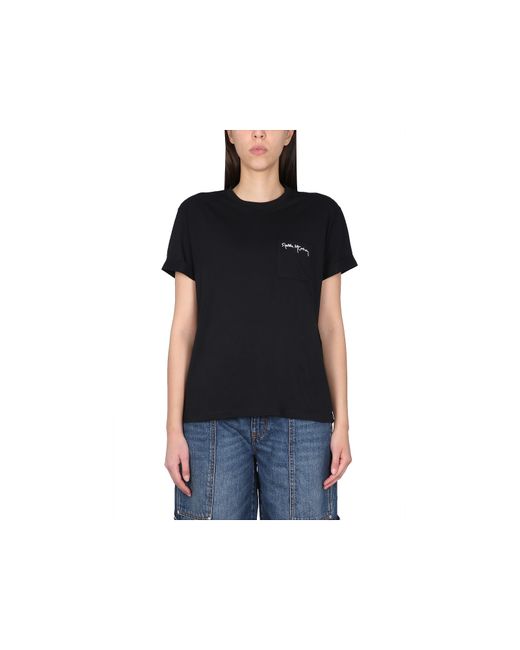 Stella McCartney T-Shirts Tops T-Shirt With Logo Embroidery