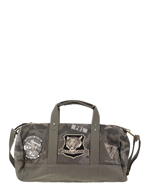 Polo Ralph Lauren Sacs Homme Camouflage canvas duffle bag with tiger