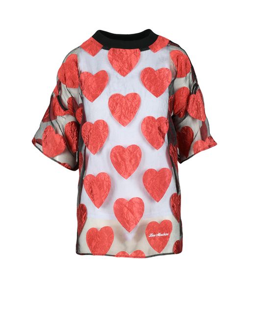 Love Moschino T-Shirts Tops Red Blouse