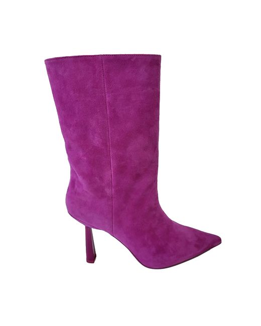 Lola Cruz Chaussures Guern Fuchsia Suede Ankle Boots