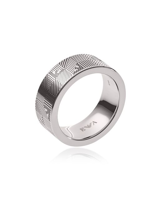 Emporio Armani Designer Rings Stainless Steel Geometric Eagle Ring