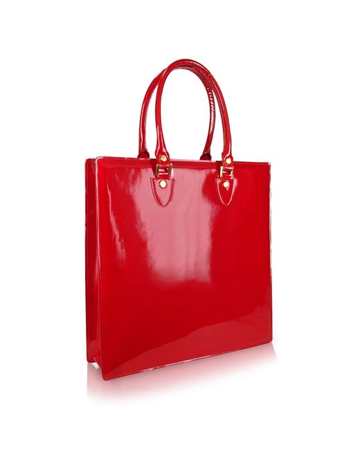 L.A.P.A. L.A.P.A. Designer Handbags Ruby Patent Leather Tote Bag