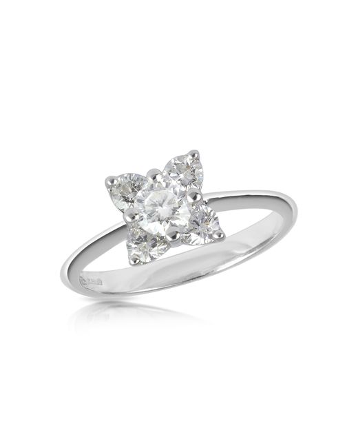 Forzieri Designer Rings Diamond Flower 18K Ring