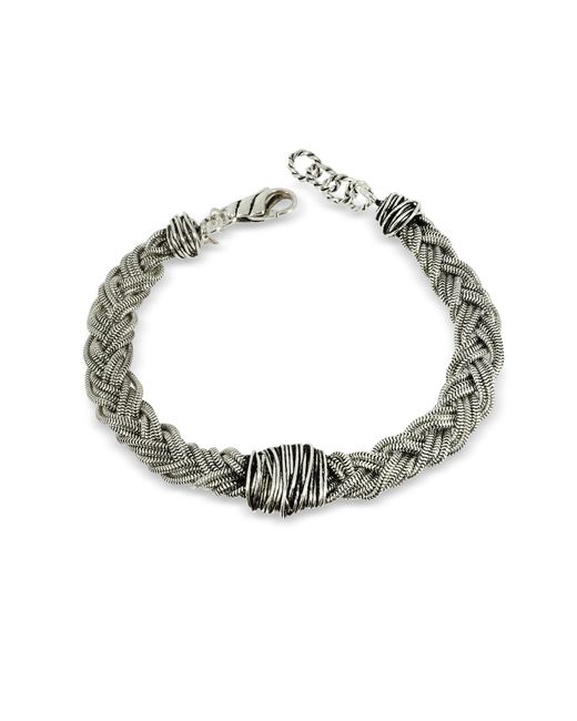 Giacomo Burroni Designer Bracelets Sterling Braid w/Etruscan Knot