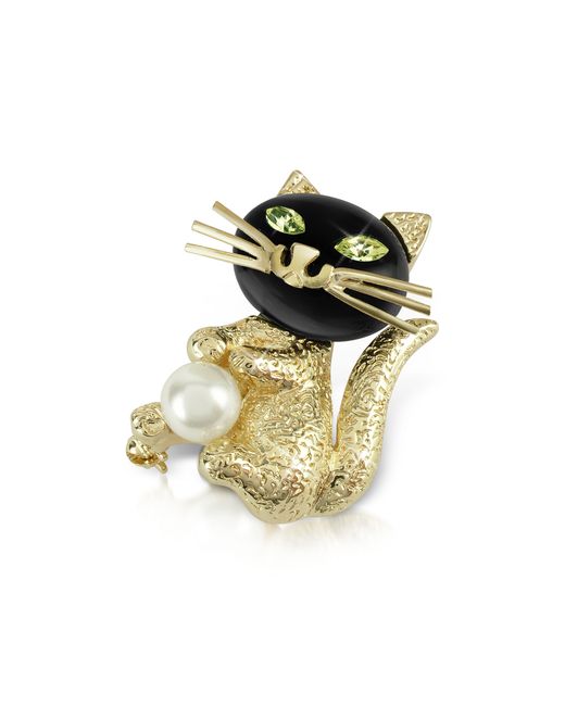 AZ Collection Designer Brooches Pins Eyed Cat Pin