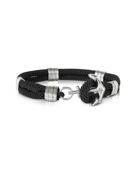 Forzieri Designer Bracelets Nautical Rope Double Bracelet w/Anchor