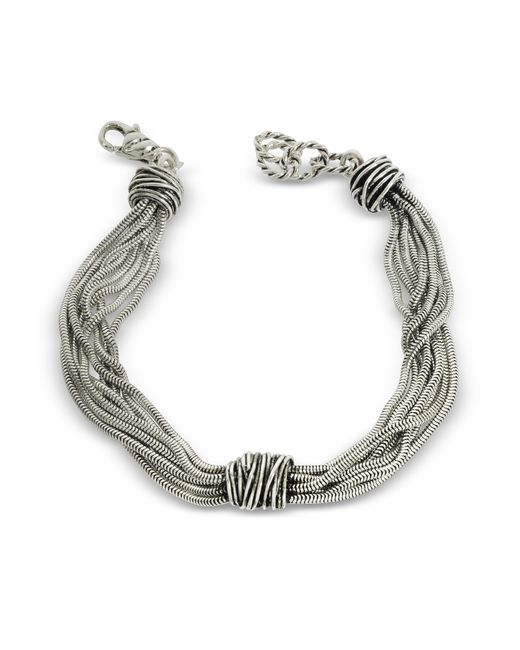 Giacomo Burroni Designer Bracelets Multi Chain Bracelet w/Etruscan Knot