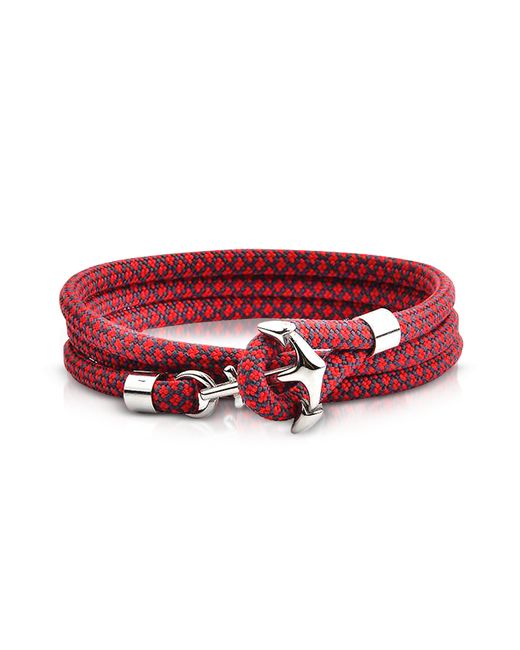 Forzieri Designer Bracelets Rope Triple Bracelet w/Anchor