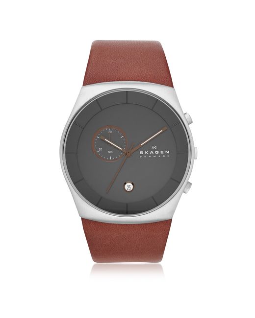Skagen Designer Watches Havene Chronograph Leather Watch