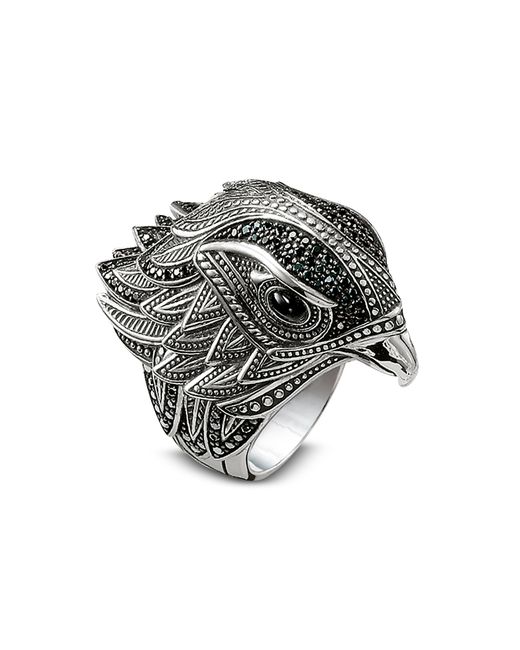 Thomas Sabo Designer Rings Blackened Sterling Ring w Cubic Zirconia