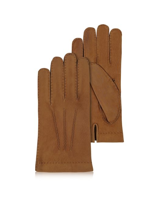 Forzieri Designer Gloves Cashmere Lined Italian Calf Leather
