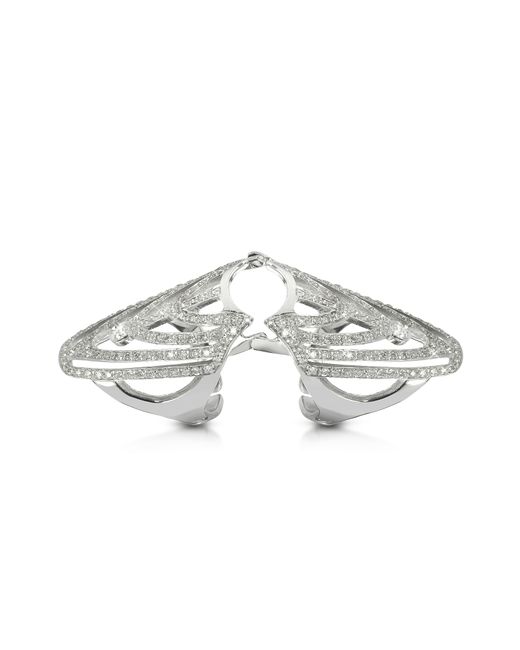 Bernard Delettrez Designer Rings and Diamonds Shield Articulated Ring