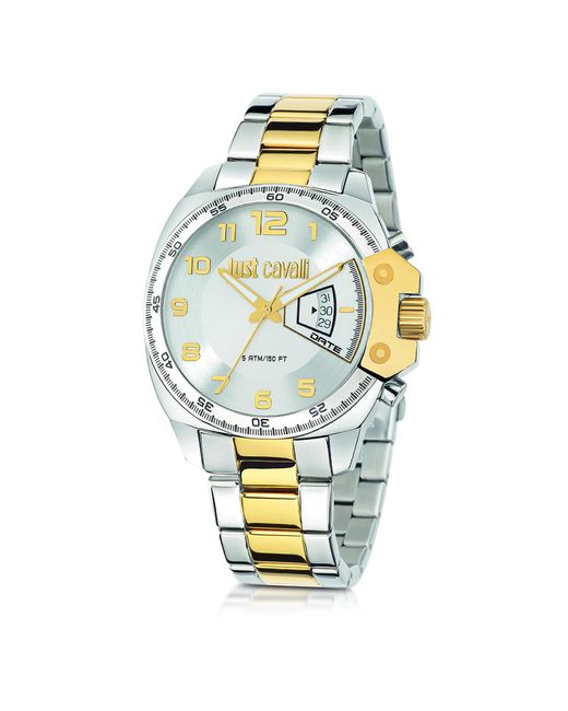 Just Cavalli Designer Watches Just Escape Two Tone Stainless Steel