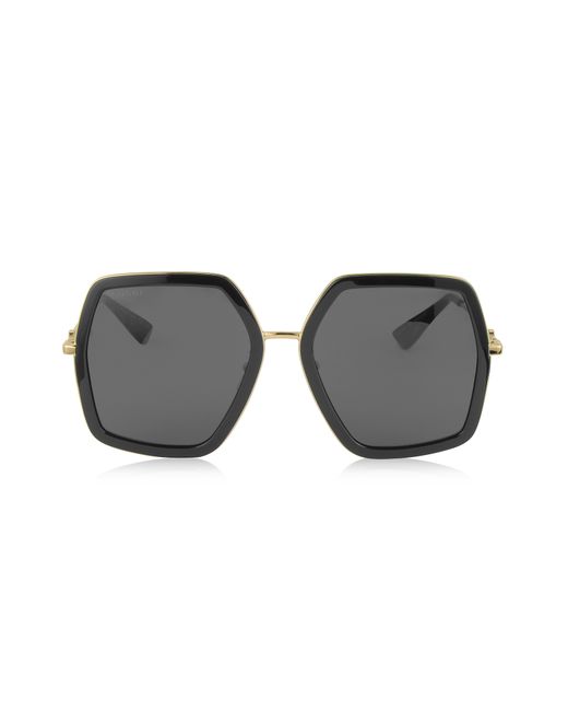 Gucci Designer Sunglasses GG0106S 001 Acetate and Metal Square