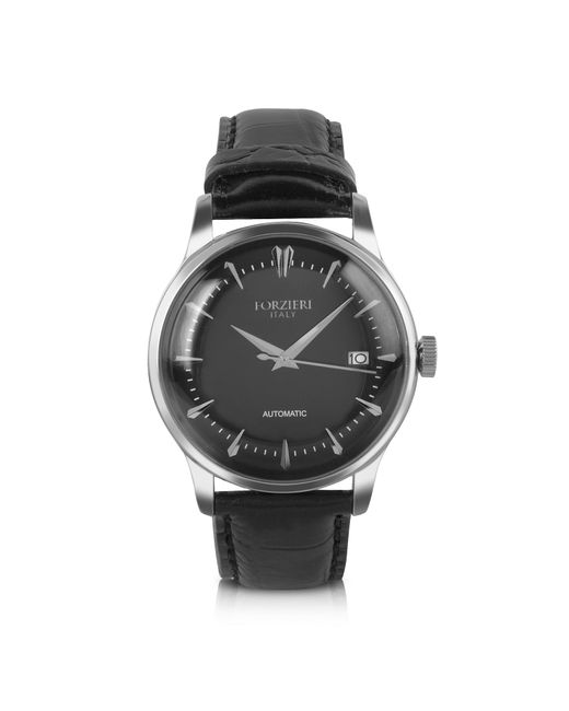Forzieri Designer Watches Savona Croc-Embossed Automatic Watch