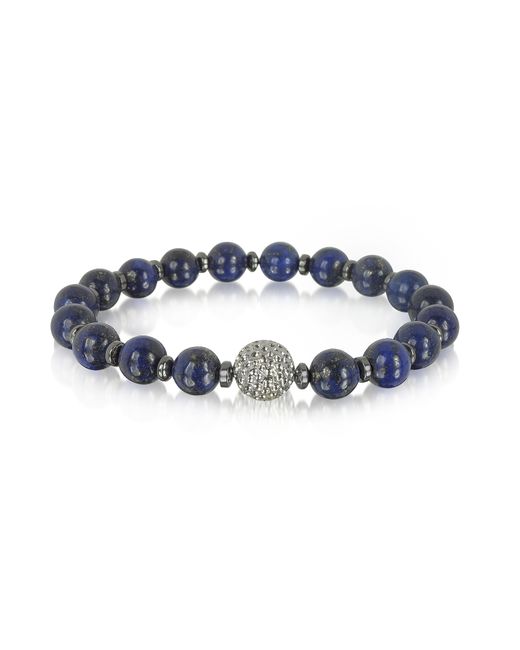 Blackbourne Designer Bracelets Lapis Lazuli Small Stone Bracelet w/Brass