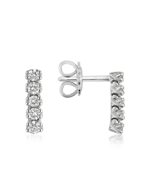 Forzieri Designer Earrings 0.37 ctw Five-Stone Drop Diamond 18K