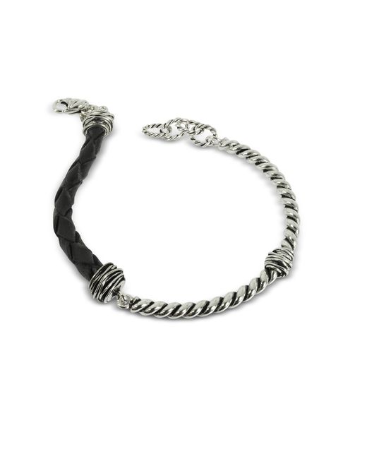Giacomo Burroni Designer Bracelets Bracelet w/Leather Braid