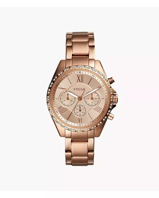 Fossil Outlet Modern Courier Chronograph Rose-Gold-Tone Stainless Steel Watch