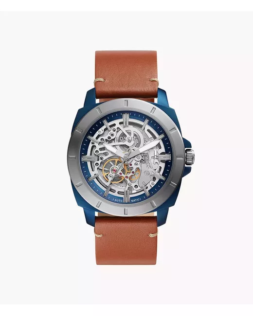 Fossil Outlet Privateer Sport Mechanical Luggage Leather Watch