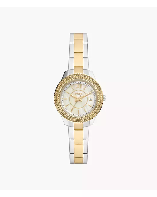 Fossil Stella Three-Hand Date Two-Tone Stainless Steel Watch