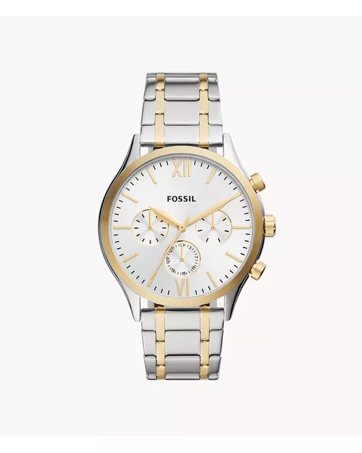 Fossil Outlet Fenmore Multifunction Two-Tone Stainless Steel Watch