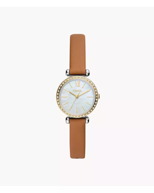 Fossil Outlet Tillie Mini Three-Hand Leather Watch