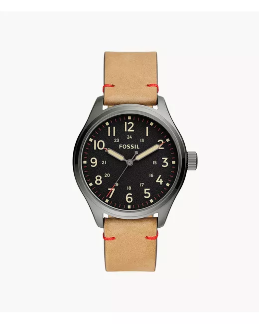 Fossil Outlet Easton Three-Hand Tan Leather Watch