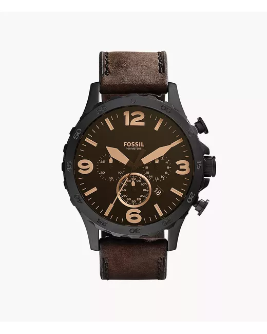 Fossil Nate Chronograph Leather Watch