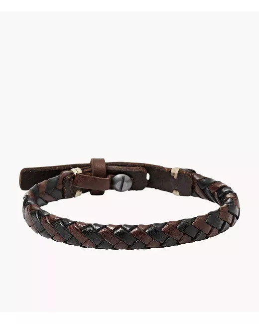 Fossil Braided Bracelet Brown and Black