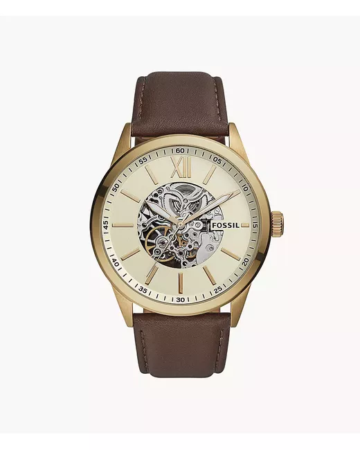 Fossil Outlet 48mm Flynn Automatic Leather Watch