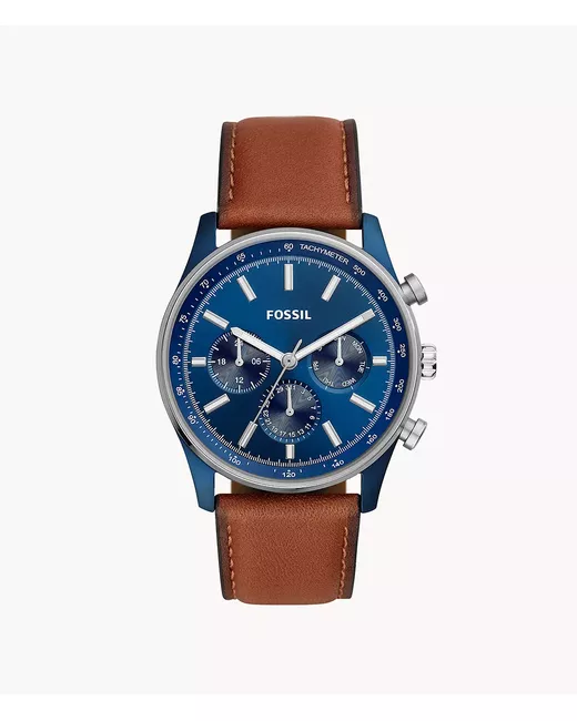 Fossil Outlet Sullivan Multifunction Leather Watch