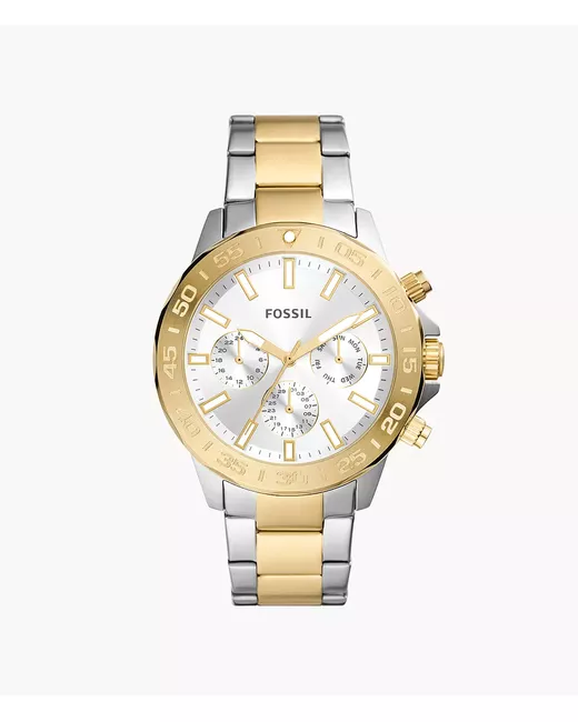 Fossil Outlet Bannon Multifunction Two-Tone Stainless Steel Watch