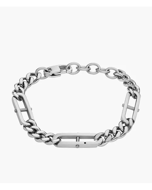 Fossil Heritage D-Link Stainless Steel Chain Bracelet Tone