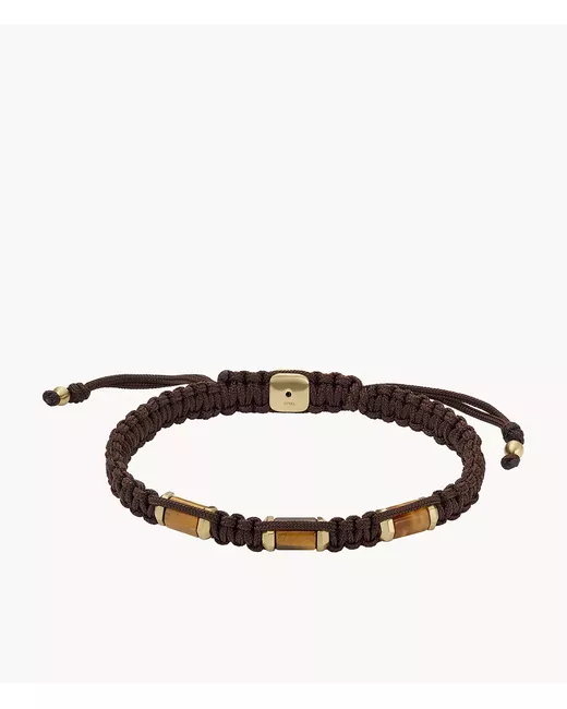Fossil All Stacked Up Tigers Eye Station Bracelet