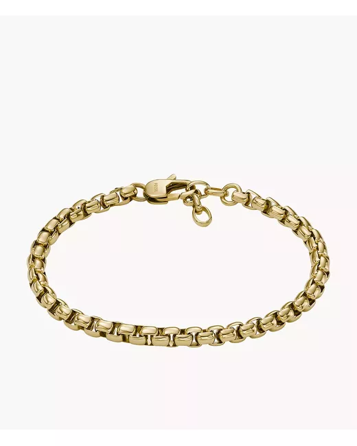 Fossil All Stacked Up Tone Stainless Steel Chain Bracelet