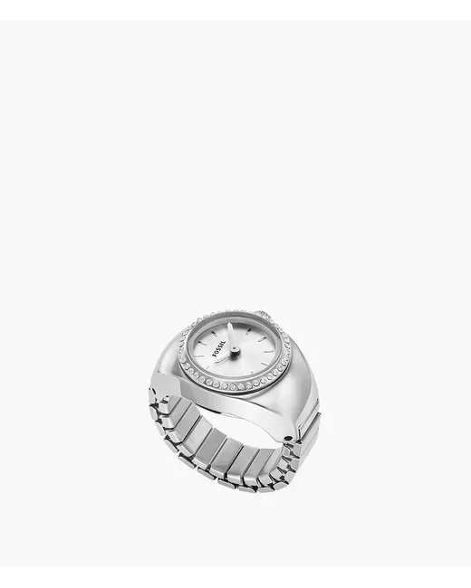 Fossil Watch Ring Two-Hand Stainless Steel