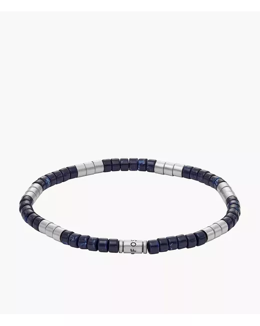 Fossil Outlet Blue Acrylic Beaded Bracelet