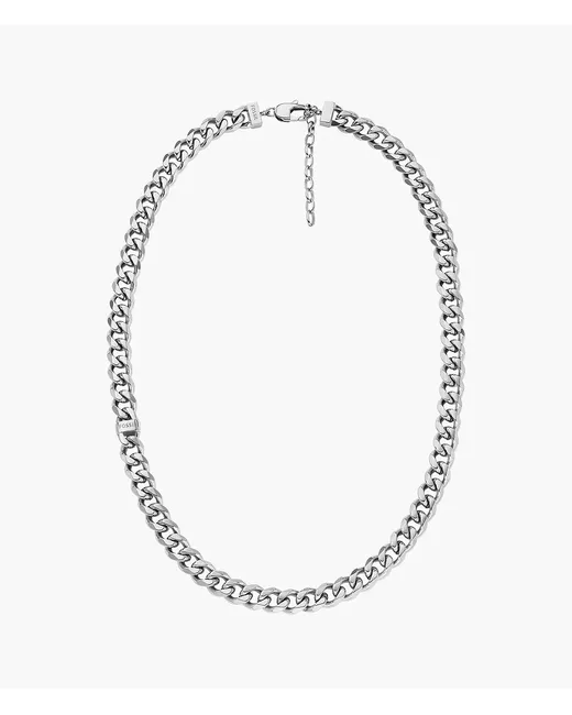 Fossil Outlet Stainless Steel Chain Necklace Tone