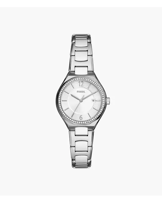 Fossil Outlet Eevie Three-Hand Date Stainless Steel Watch