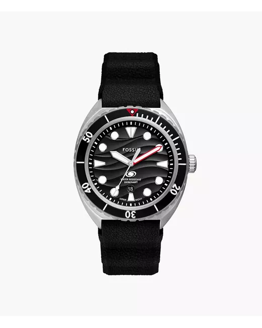 Fossil Breaker Three-Hand Date Silicone Watch
