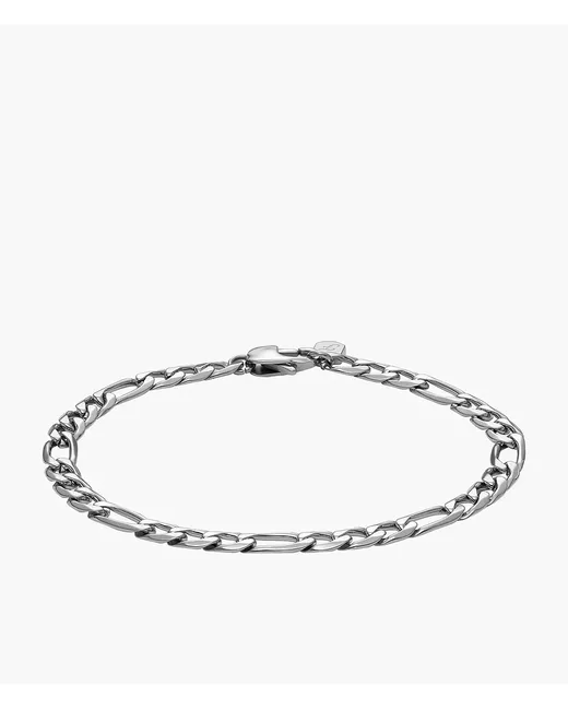 Fossil All Stacked Up Stainless Steel Chain Bracelet Tone