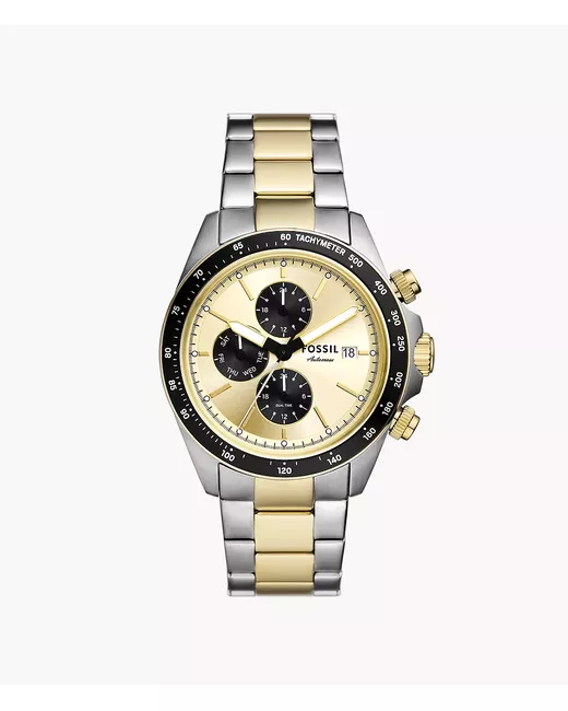 Fossil Outlet Autocross Multifunction Two-Tone Stainless Steel Watch