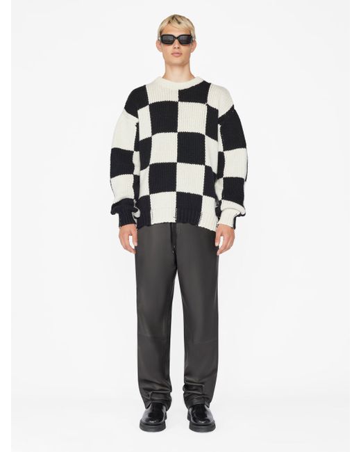 frame-denim Checkered Knit Sweater