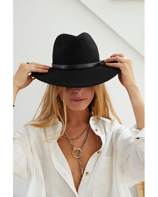 Free People Wythe Leather Band Felt Hat by